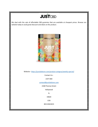 Cheap CBD Gummies | Justcbdstore.com