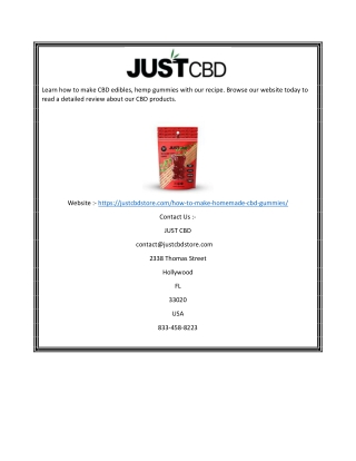 How To Make CBD Gummies | Justcbdstore.com