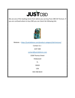 CBD tincture | Justcbdstore.com