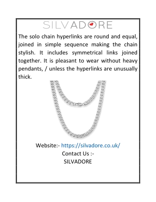 Silver Neck Chain For Mens | SILVADORE