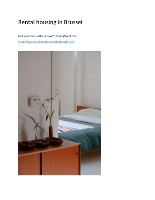 Rental housing in Brussel