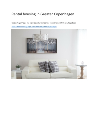 Rental housing in Greater Copenhagen