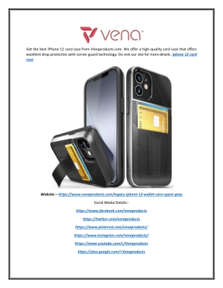 Iphone 12 Card Case | Venaproducts.com