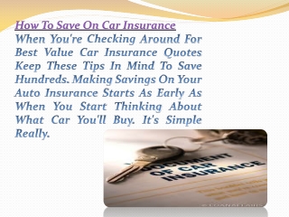 How to Save on Car Insurance