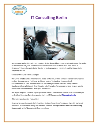 IT Consulting Berlin