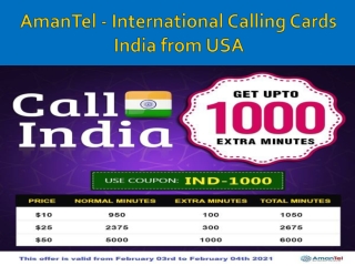 International Phone Calls: India Calling Card