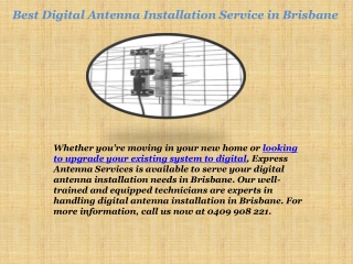 Best Digital Antenna Installation Service in Brisbane