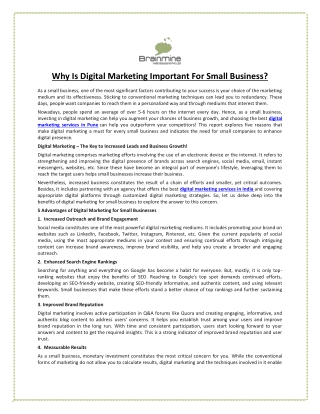 Why Is Digital Marketing Important For Small Business?