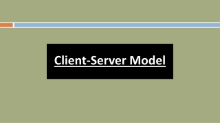 Client-Server Model