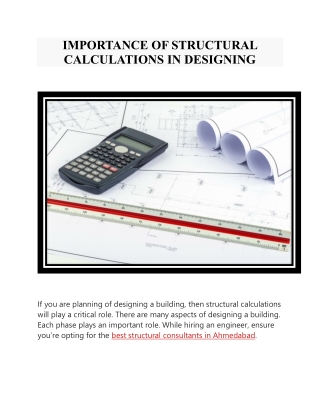 Importance of Structural Calculations in Designing