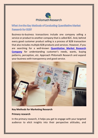 What Are the Key Methods of Conducting Quantitative Market Research for B2B?