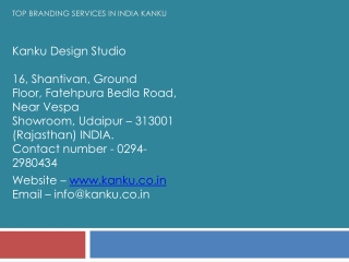 Top Branding Services in India Kanku