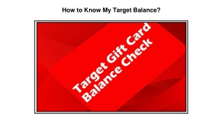 How to Know My Target Balance?