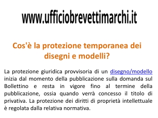 Cos'è la protezione temporanea dei disegni e modelli?