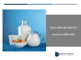 Dairy Blends Market to be Worth USD3.98 billion by 2025