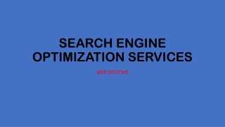 SEARCH ENGINE OPTIMIZATION SERVICES