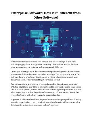 Enterprise Software: How Is It Different from Other Software?
