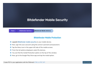 Bitdefender Mobile Security | Find the Quick & Best Guide