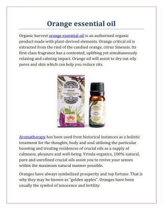 Orange Essential Oil