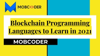 Which Blockchain Programming Languages to Learn in 2021