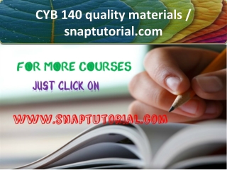 CYB 140 quality materials / snaptutorial.com