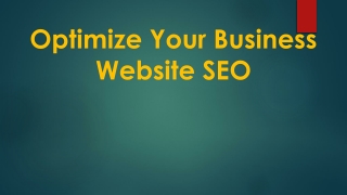 Optimize Your Business Website SEO