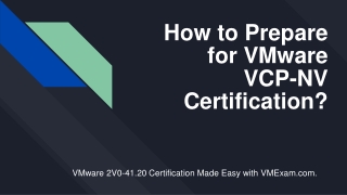 Begin Your Success Journey with VMware VCP-NV (2V0-41.20) Certification