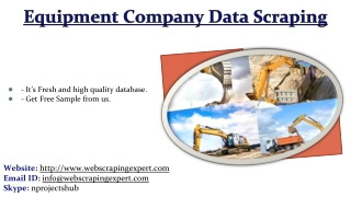 Equipment Company Data Scraping