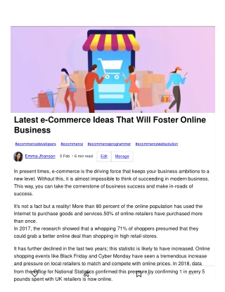 Latest e commerce development ideas for 2021