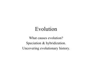 Evolution