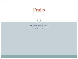 Fruits