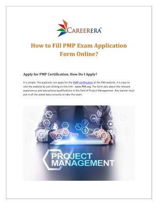 How to Fill PMP Exam Application Form Online?
