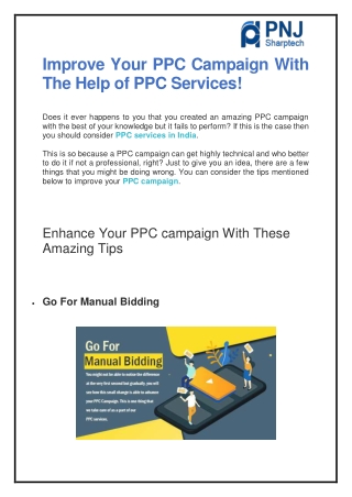 Improve Your PPC Campaign With The Help of PPC Services!