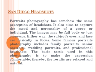 San Diego headshots photography