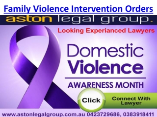 Applying for an Intervention Order Family Violence And Personal Safety