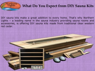 What Do You Expect from DIY Sauna Kits?