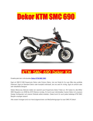 Dekor KTM SMC 690