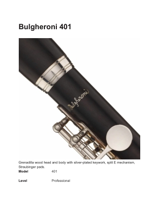 Buy Bulgheroni 401 Online at $4695.00 - Flute World