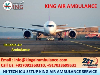 Air Ambulance in Kolkata and Ranchi by King Ambulance