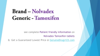 Generic Tamoxifen Brand Nolvadex Cost, Dosage, Uses, Side Effects