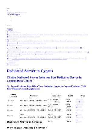 Cyprus Dedicated Server