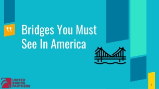 Bridges You Must See in America