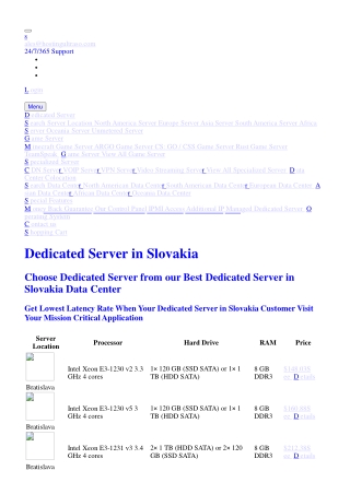 Slovakia Dedicated Server