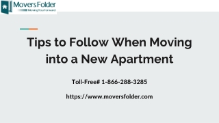 Tips to Follow When Moving into a New Apartment