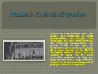 Maillots de football quebec