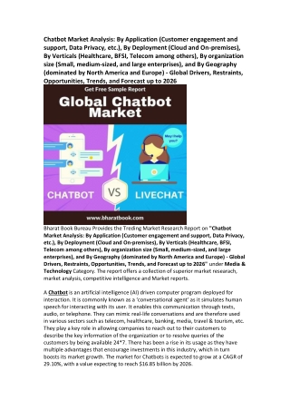 Global Chatbot Market Research Report Forecast 2026