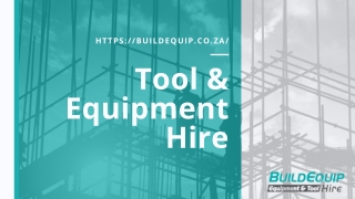 Tool & Equipment Hire