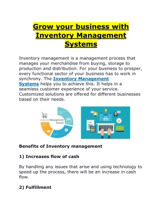 Grow your business with Inventory Management Systems