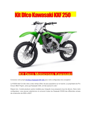 Kit Déco Kawasaki KXF 250