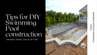 Tips for DIY Swimming Pool construction